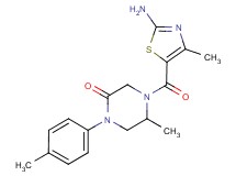 4-[(2-amino-4-methyl-1,3-thiazol-5-yl)carbonyl]-5-methyl-1-(4-methylphenyl)-2-piperazinone
