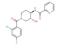 N-[(3R*,4R*)-1-(2-chloro-4-fluorobenzoyl)-3-hydroxypiperidin-4-yl]pyridine-2-carboxamide