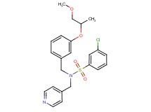 3-chloro-N-[3-(2-methoxy-1-methylethoxy)benzyl]-N-(4-pyridinylmethyl)benzenesulfonamide