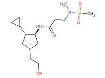 N~1~-[rel-(3R,4S)-4-cyclopropyl-1-(2-hydroxyethyl)-3-pyrrolidinyl]-N~3~-methyl-N~3~-(methylsulfonyl)-beta-alaninamide hydrochloride