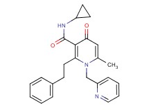 N-cyclopropyl-6-methyl-4-oxo-2-(2-phenylethyl)-1-(2-pyridinylmethyl)-1,4-dihydro-3-pyridinecarboxamide
