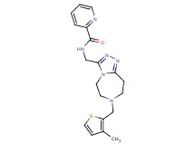 N-({7-[(3-methyl-2-thienyl)methyl]-6,7,8,9-tetrahydro-5H-[1,2,4]triazolo[4,3-d][1,4]diazepin-3-yl}methyl)-2-pyridinecarboxamide