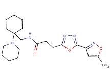 3-[5-(5-methyl-3-isoxazolyl)-1,3,4-oxadiazol-2-yl]-N-{[1-(1-piperidinyl)cyclohexyl]methyl}propanamide