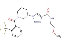 N-(2-methoxyethyl)-1-{1-[2-(trifluoromethyl)benzoyl]-3-piperidinyl}-1H-1,2,3-triazole-4-carboxamide