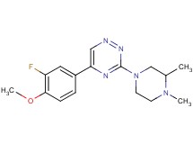 3-(3,4-dimethyl-1-piperazinyl)-5-(3-fluoro-4-methoxyphenyl)-1,2,4-triazine
