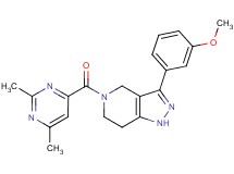 5-[(2,6-dimethyl-4-pyrimidinyl)carbonyl]-3-(3-methoxyphenyl)-4,5,6,7-tetrahydro-1H-pyrazolo[4,3-c]pyridine