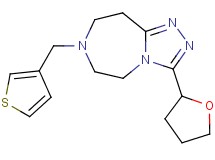 3-(tetrahydro-2-furanyl)-7-(3-thienylmethyl)-6,7,8,9-tetrahydro-5H-[1,2,4]triazolo[4,3-d][1,4]diazepine