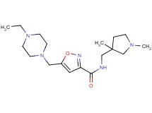 N-[(1,3-dimethylpyrrolidin-3-yl)methyl]-5-[(4-ethylpiperazin-1-yl)methyl]isoxazole-3-carboxamide