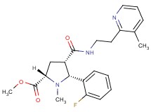 methyl (2S*,4S*,5R*)-5-(2-fluorophenyl)-1-methyl-4-({[2-(3-methyl-2-pyridinyl)ethyl]amino}carbonyl)-2-pyrrolidinecarboxylate