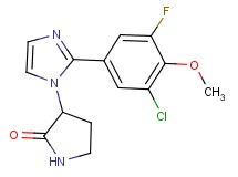 3-[2-(3-chloro-5-fluoro-4-methoxyphenyl)-1H-imidazol-1-yl]pyrrolidin-2-one