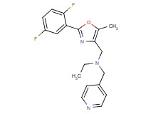 N-{[2-(2,5-difluorophenyl)-5-methyl-1,3-oxazol-4-yl]methyl}-N-(4-pyridinylmethyl)ethanamine