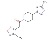 1-[(4-methyl-1,2,5-oxadiazol-3-yl)acetyl]-4-(3-methyl-1H-1,2,4-triazol-5-yl)piperidine