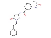 3-(acetylamino)-N-[5-oxo-1-(2-phenylethyl)-3-pyrrolidinyl]benzamide