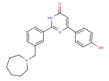 2-[3-(1-azepanylmethyl)phenyl]-6-(4-hydroxyphenyl)-4(3H)-pyrimidinone