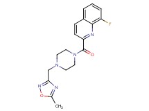 8-fluoro-2-({4-[(5-methyl-1,2,4-oxadiazol-3-yl)methyl]-1-piperazinyl}carbonyl)quinoline
