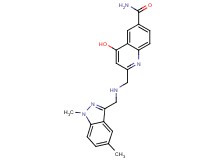 2-({[(1,5-dimethyl-1H-indazol-3-yl)methyl]amino}methyl)-4-hydroxyquinoline-6-carboxamide