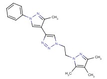 4-(3-methyl-1-phenyl-1H-pyrazol-4-yl)-1-[2-(3,4,5-trimethyl-1H-pyrazol-1-yl)ethyl]-1H-1,2,3-triazole