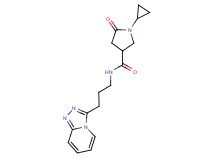1-cyclopropyl-5-oxo-N-(3-[1,2,4]triazolo[4,3-a]pyridin-3-ylpropyl)-3-pyrrolidinecarboxamide