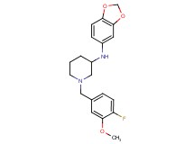 N-1,3-benzodioxol-5-yl-1-(4-fluoro-3-methoxybenzyl)-3-piperidinamine