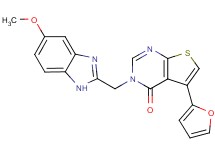 5-(2-furyl)-3-[(5-methoxy-1H-benzimidazol-2-yl)methyl]thieno[2,3-d]pyrimidin-4(3H)-one