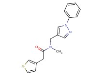 N-methyl-N-[(1-phenyl-1H-pyrazol-4-yl)methyl]-2-(3-thienyl)acetamide