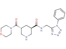 (3R*,5R*)-5-(morpholin-4-ylcarbonyl)-N-[(1-phenyl-1H-tetrazol-5-yl)methyl]piperidine-3-carboxamide