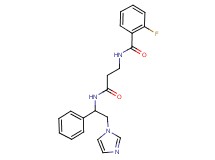 2-fluoro-N-(3-{[2-(1H-imidazol-1-yl)-1-phenylethyl]amino}-3-oxopropyl)benzamide