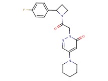 2-{2-[2-(4-fluorophenyl)-1-azetidinyl]-2-oxoethyl}-5-(1-piperidinyl)-3(2H)-pyridazinone
