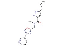 N-methyl-3-propyl-N-{[3-(3-pyridinyl)-1,2,4-oxadiazol-5-yl]methyl}-1H-pyrazole-5-carboxamide