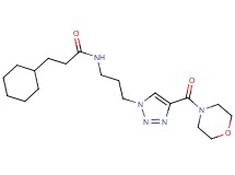 3-cyclohexyl-N-{3-[4-(4-morpholinylcarbonyl)-1H-1,2,3-triazol-1-yl]propyl}propanamide