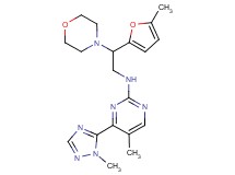 5-methyl-N-[2-(5-methyl-2-furyl)-2-morpholin-4-ylethyl]-4-(1-methyl-1H-1,2,4-triazol-5-yl)pyrimidin-2-amine