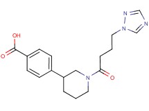 4-{1-[4-(1H-1,2,4-triazol-1-yl)butanoyl]piperidin-3-yl}benzoic acid