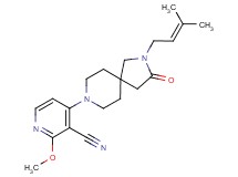 2-methoxy-4-[2-(3-methyl-2-buten-1-yl)-3-oxo-2,8-diazaspiro[4.5]dec-8-yl]nicotinonitrile