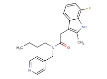 N-butyl-2-(7-fluoro-2-methyl-1H-indol-3-yl)-N-(4-pyridinylmethyl)acetamide