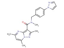 N,2,5,7-tetramethyl-N-[4-(1H-pyrazol-1-yl)benzyl]pyrazolo[1,5-a]pyrimidine-3-carboxamide