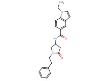 1-ethyl-N-[5-oxo-1-(2-phenylethyl)pyrrolidin-3-yl]-1H-indole-5-carboxamide
