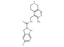 5-chloro-N-[(3-methyl-5,6,7,8-tetrahydro-2,7-naphthyridin-4-yl)methyl]-2-indolinecarboxamide