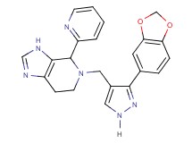 5-{[3-(1,3-benzodioxol-5-yl)-1H-pyrazol-4-yl]methyl}-4-(2-pyridinyl)-4,5,6,7-tetrahydro-3H-imidazo[4,5-c]pyridine