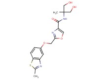 N-[2-hydroxy-1-(hydroxymethyl)-1-methylethyl]-2-{[(2-methyl-1,3-benzothiazol-5-yl)oxy]methyl}-1,3-oxazole-4-carboxamide