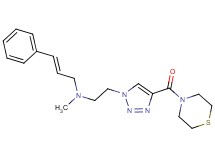 (2E)-N-methyl-3-phenyl-N-{2-[4-(4-thiomorpholinylcarbonyl)-1H-1,2,3-triazol-1-yl]ethyl}-2-propen-1-amine