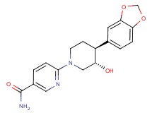 6-[(3S*,4S*)-4-(1,3-benzodioxol-5-yl)-3-hydroxypiperidin-1-yl]nicotinamide