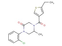 1-(2-chlorophenyl)-4-[(5-ethyl-3-thienyl)carbonyl]-5-methyl-2-piperazinone