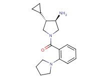 (3R*,4S*)-4-cyclopropyl-1-[2-(1-pyrrolidinyl)benzoyl]-3-pyrrolidinamine