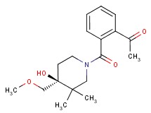 1-(2-{[(4S*)-4-hydroxy-4-(methoxymethyl)-3,3-dimethylpiperidin-1-yl]carbonyl}phenyl)ethanone