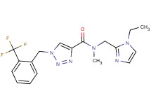 N-[(1-ethyl-1H-imidazol-2-yl)methyl]-N-methyl-1-[2-(trifluoromethyl)benzyl]-1H-1,2,3-triazole-4-carboxamide