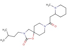 3-(3-methylbutyl)-8-[(1-methylpiperidin-2-yl)acetyl]-1-oxa-3,8-diazaspiro[4.5]decan-2-one