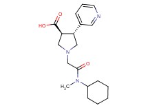 (3S*,4R*)-1-{2-[cyclohexyl(methyl)amino]-2-oxoethyl}-4-(3-pyridinyl)-3-pyrrolidinecarboxylic acid