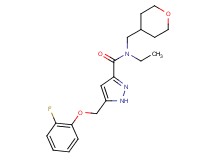 N-ethyl-5-[(2-fluorophenoxy)methyl]-N-(tetrahydro-2H-pyran-4-ylmethyl)-1H-pyrazole-3-carboxamide