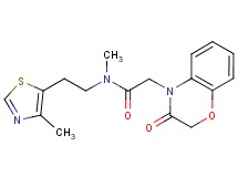 N-methyl-N-[2-(4-methyl-1,3-thiazol-5-yl)ethyl]-2-(3-oxo-2,3-dihydro-4H-1,4-benzoxazin-4-yl)acetamide