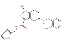 1-methyl-5-[(2-methylbenzyl)amino]-N-(2-thienylmethyl)-4,5,6,7-tetrahydro-1H-indazole-3-carboxamide